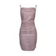 thumbnail image 6 of IROINNID Sequin Dress for Women Club Night Mini Dress Flash Chip Solid Club Night Backless Chain Bodycon Sleeveless Short Dress Sequin Dress,Pink, 6 of 9