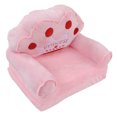 thumbnail image 2 of Foldable Kids Sofa Crown Pattern  2 In 1 Flip Open Sofa Bed For Living Room Bedroom, 2 of 8