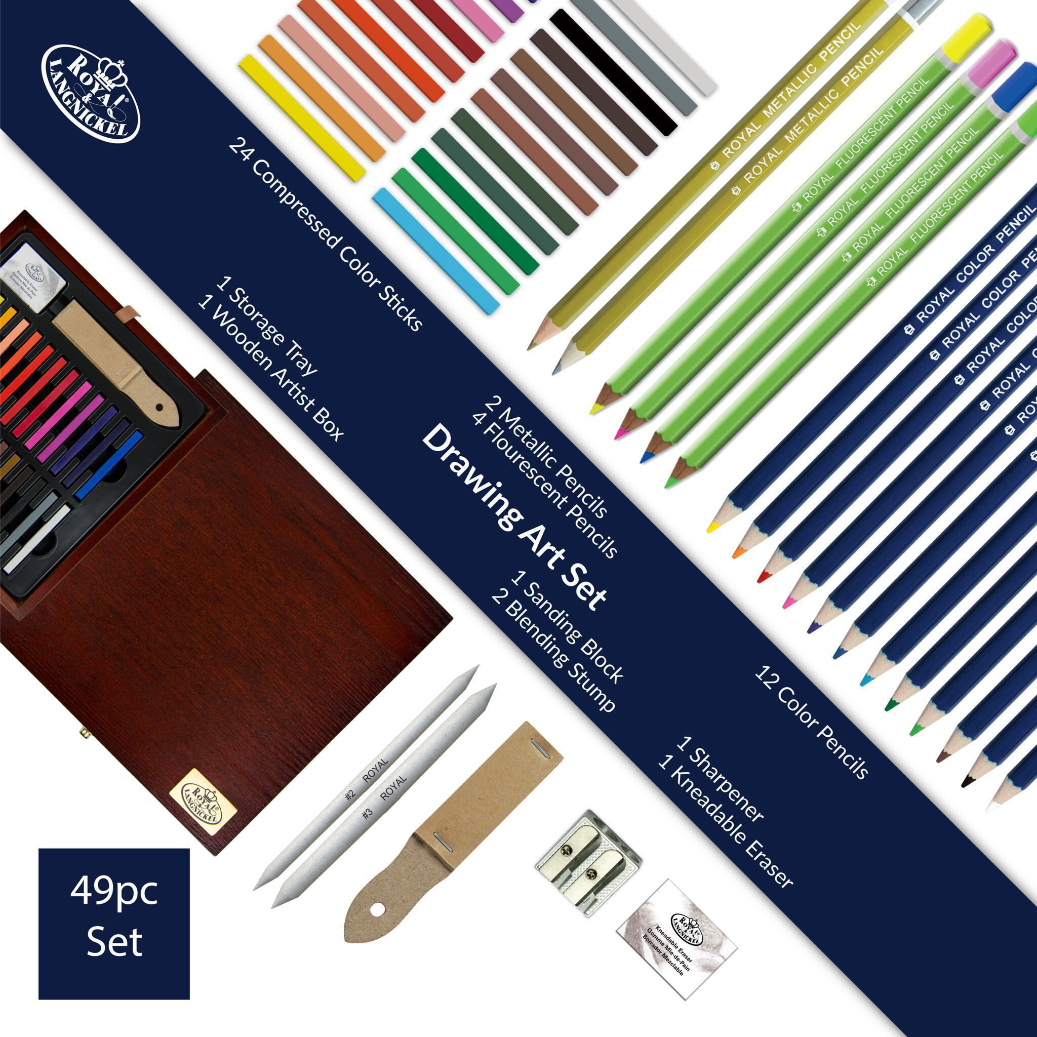 Royal & Langnickel Essentials™ 49pc Drawing Travel Art Set