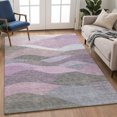 thumbnail image 6 of Addison Rugs Mayfield Premium Machine Washable Transitional Stripes Plum Rectangle Rug, 10' x 14', 6 of 6