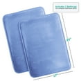 thumbnail image 5 of Nestl Set of 2 Absorbent Memory Foam Bath Mat Set Bathroom Rugs, Calm Blue, Small 17"x24", 5 of 8