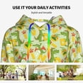 thumbnail image 4 of Salouo Cartoon Dinosaurs Pattern Hoodie Sweatshirts for Women, Autumn Pullover Hoodie Workout Sweat Women's Long Sleeve Preppy Sweatshirts-X-Large, 4 of 7