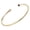 Amethyst, variant on KoolJewelry 14k Yellow Gold Cabochon Tip Cuff Bangle Gemstone Bracelet (7.5 inch)