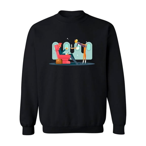 Business Class Flight Sweatshirt Men -Image by Shutterstock, Male x-Large