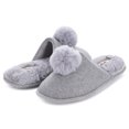 thumbnail image 1 of Floopi Women’s Daisy Pom Pom Felt Scuff Slipper, 1 of 6