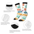 thumbnail image 3 of Vsdgher Doodle Cars Crew Socks for Men & Women, Breathable Casual Athletic Ankle Socks, 3 of 6