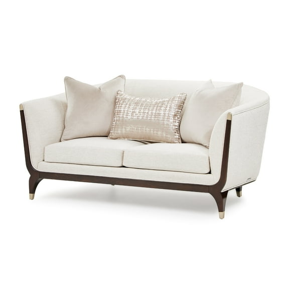 Michael Amini Paris Chic Loveseat - Cremini/Espresso