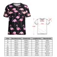 thumbnail image 2 of Flamingo Pattern Women's T-Shirt Short Sleeve T Shirts Tops Tee Ladies Loose T, 2 of 6