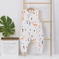 thumbnail image 4 of Laklulu Saco de dormir sin mangas para bebé, saco de dormir fino para niños en verano, naranja, 70-80 cm, 4 of 5