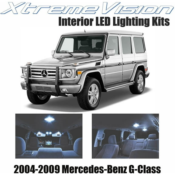XtremeVision Interior LED for Mercedes-Benz G-Class 2004-2009 14 Pieces Cool White Interior LED Kit Installation Tool