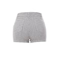 thumbnail image 4 of Made by Olivia Women's Jacquard Bengaline Cuffed Hem Mid Rise Shorts with Back Pockets and Side Fake Pockets, 4 of 5