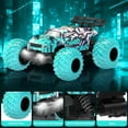 thumbnail image 5 of BEEPRINCESS Remote Control Car, 1:18 Scale All Terrain RC Cars, 2WD 20Km/h with Colorful LED Light and 2 Rechargeable Batteries, RC Monster Truck Off-road Racing Car Toys for Kids and Boys, Blue, 5 of 8