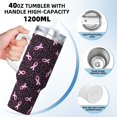 thumbnail image 3 of KLL Breast Cancer Awareness3 Print 40oz Stainless Steel Insulated Car Cup Coffee Mug with Spillproof Lid - Keep Your Drink Hot or Cold on the Go, 3 of 8