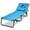 Blue,Black, variant on Gymax 5-Position Lounge Chair Adjustable Beach Chaise w/ Face Cavity & Pillows Blue & Green