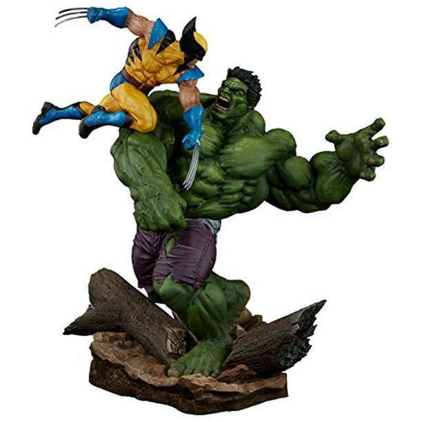 hulk and wolverine statue