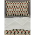 thumbnail image 3 of Floral Comforter & Sham Bedding Set, Graphical Modern Illustration of Repeating Tulips, 3 pcs Duvet Set Microfiber Filling Quilt, 5 Sizes, Beige Multicolor, by Ambesonne, 3 of 4
