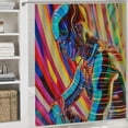 thumbnail image 6 of Awypu Colorful Abstract Figures Art Print Shower Curtain Set - Waterproof, Various Sizes White, 6 of 7
