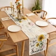 thumbnail image 3 of Sunflowers Table Runner - 60 Inch Long, Kitchen Dining Table Runner Dresser Scarves, Farmhouse Retro Botanical Floral Bee Love Heart Farmhouse Decor for Coffee Tables Wedding Party Banquet, 3 of 8