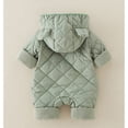 thumbnail image 4 of Kogui Baby Winter Snowsuit Hooded Cute Baby Boys Snowsuit New Born Baby Girls Winter Coat Toddler Clothes 0 3 Months (Green,0-3 Months), 4 of 9