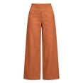 thumbnail image 6 of hoksml Women's High Waisted Wide Leg Pants Stretch Solid Casual Trousers with Pockets for Work Office Daily Wear, 6 of 9