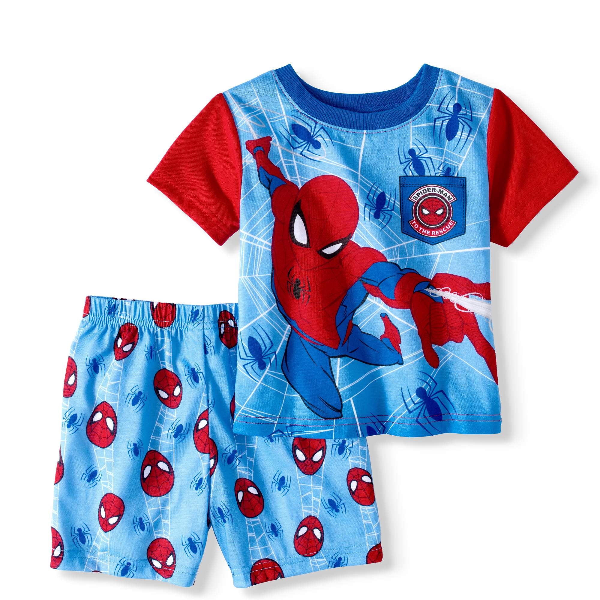 SpiderMan Spiderman Toddler boys' short sleeve top and shorts