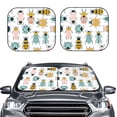 thumbnail image 2 of Vsdgher Colorful Insects Print Car Windshield Sun Shade, Reflective Sunshade Window Sunshade Sun Visor Protector Fit for Cars,Trucks,SUVs-Small, 2 of 6