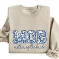 thumbnail image 3 of Mother of the Bride Sweatshirt – Toile De Jouy MOB Sweater, Bridal Party Getting Ready Outfit, Bride’s Mom Graphic Pullover, Wedding Day Gift from Daughter, 3 of 7