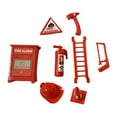 thumbnail image 1 of 8x 1/12 Dollhosue accesorio de contra incendios iños de simución, juguetes educativos para edades tempranas decoraciones d CUTICAT Lucha contra incendios en casas de muñecas, 1 of 5