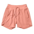 thumbnail image 5 of KPOPLK Women's Running Shorts Elastic High Waisted with Pockets 7" Sporty Workout Quick Dry Athletic Shorts Size L,Watermelon Red, 5 of 5