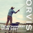 thumbnail image 2 of Camisa Orvis Tech Chambray de manga larga para trabajo, ligera, azul, 2 of 9