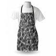 thumbnail image 3 of Grey Apron Trippy Grunge Haze Digital Display with Fractal Pieces Parts Lines Contemporary Bents Art, Unisex Kitchen Bib Apron with Adjustable Neck for Cooking Baking Gardening, Dark, by Ambesonne, 3 of 3
