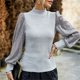 thumbnail image 4 of Suéteres Prolriy para mujer, blusas de lentejuelas para mujer, blusas brillantes con purpurina, camisas de manga larga con globos y lentejuelas, blusas elegantes para fiesta, ropa de club, suéteres, 4 of 7