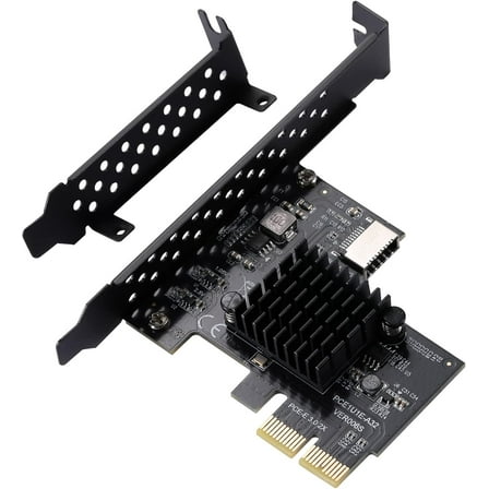 YBBOTT PCIE USB3.1 Front Type E 10Gbps Expansion Card PCI Express 3.0 X2 Adapter ASM3142 Riser Card for Desktop PCS Supports PCIE X2 X4 X8 X16
