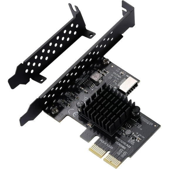 YBBOTT PCIE USB3.1 Front Type E 10Gbps Expansion Card PCI Express 3.0 X2 Adapter ASM3142 Riser Card for Desktop PCS Supports PCIE X2 X4 X8 X16