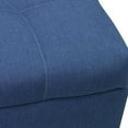 thumbnail image 5 of Magshion Rectangular Storage Ottoman Bench Tufted Footrest Lift Top Pouffe Ottoman, Coffee Table, Seat, Foot Rest, and more 24'', Linen Navy Blue, 5 of 7