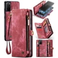 thumbnail image 2 of Case for Samsung Galaxy S20 Detachable Card Holder Tpu Pc Handmade Leather Zipper Wallet Cover Trifold with Strong Magnetic, 2 of 5