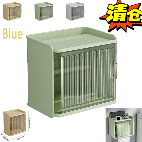 Waterproof Self-Adhesive Toilet Paper Holder For Walls No Damage,Bathroom Tissue Box,Cat Dog Proof Toilet Paper Toilet Paper Holder,Kitchen,Office And Outdoor,White