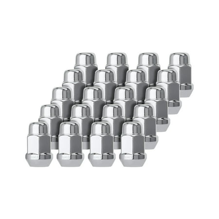 20 Chrome 12 20 Closed End Bulge Acorn Lug Nuts Cone Seat 19mm Hex Wheel Lug Nut
