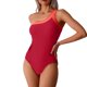 thumbnail image 5 of Traje de Baño de Color Sólido de las Mujeres, una Pieza Conservadora con Combinación de Colores Y Hombro Plano para la Playa Y la Piscina, Conjunto de Trajes de Baño de Verano, 5 of 9