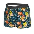 thumbnail image 2 of Balery Blue Floral Men's Boxer Briefs, Soft and Breathable Cotton Underwear with nylon Waistband-Large, 2 of 9