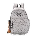 thumbnail image 2 of Yucurem Large Capacity Aesthetic Corduroy Bow Printed Backpacks, Lightweight Coquette Backpack with Bowknot for Travel Work Daily Use (Gray), 2 of 6
