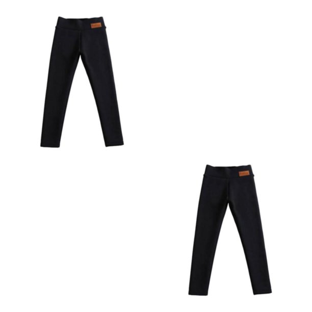 Leggings cálidos con forro polar Eigraketly Negro S 2Conjunto