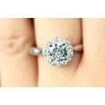 thumbnail image 4 of 2.28 Ct Stunning Solitaire Round Natural Moissanite Diamond Wedding Rings for Ladies Solid 14K White Gold, 4 of 8