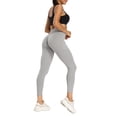 thumbnail image 3 of Lucakuins Ropa deportiva para mujer Leggings Levantamiento de glúteos Leggings de entrenamiento Cintura alta Color sólido Elástico Correr Yoga Pantalones Adelgazar Medias Pantalones Lucakuins moda, 3 of 5