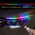 thumbnail image 2 of tiras de luces LED RGB que fluyen DRL, lámpara de señal de giro con aplicación remota RGB, luces LED de circulación diurna flexibles para faros delanteros de automóvil, impermeables, 2 of 4