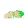 thumbnail image 5 of BLISSFUL STEP Women's Strappy Block Heel Slides Mules Sandals Green 6.5, 5 of 9