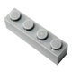 thumbnail image 1 of LEGO Parts and Pieces, 1 x 4 unidades, ladrillo gris claro (gris piedra medio), 20 unidades, 1 of 1
