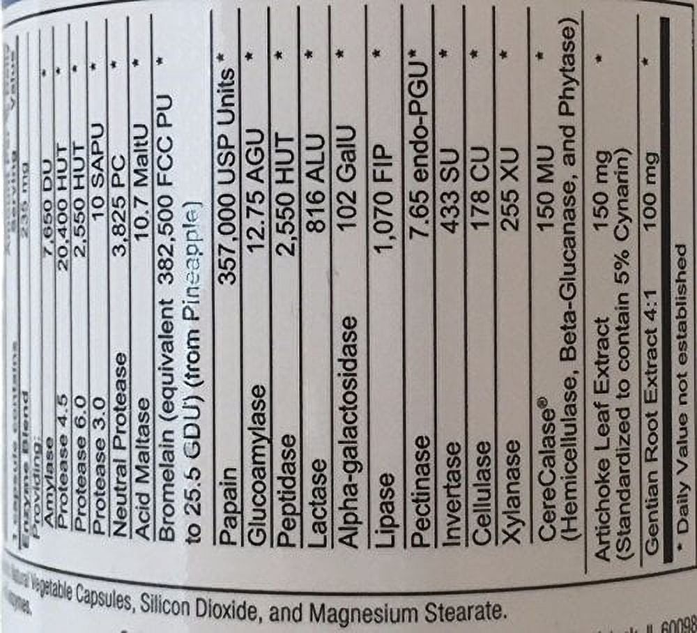 ortho molecular products digestzyme v capsules, 90 count