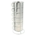 thumbnail image 2 of Ximing 6pcs Vacuum Stainless Steel Stackable Coffee Mug Glass A, 2 of 10