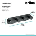 thumbnail image 2 of Kraus Bathroom Robe and Towel Hook, Matte Black, 1.94"H, 2 of 8
